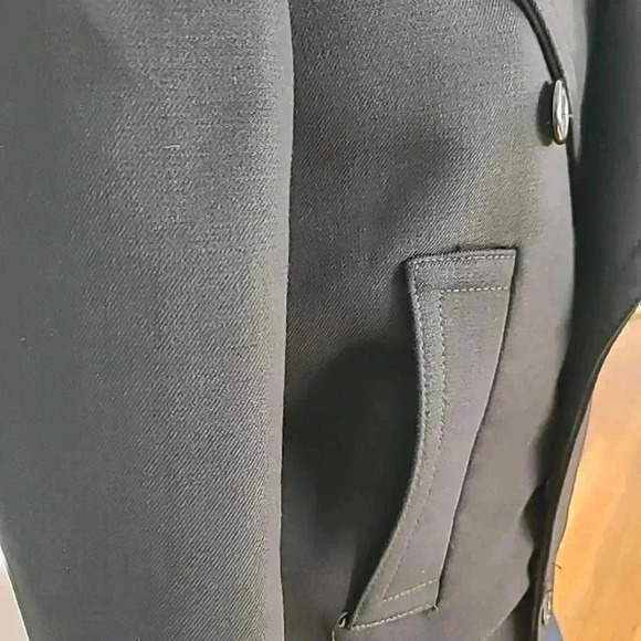 ZARA LADIES BLAZER JACKET COAT WOOL BLEND BLACK BOULE UK SIZE M - Picture 8 of 8